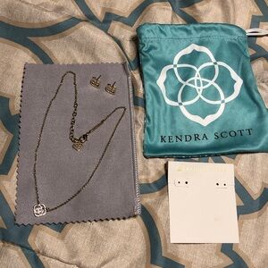 Kendra Scott Gold Decklyn Necklace and Earrings Set